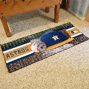 Houston Astros Baseball Runner Rug - 30in. x 72in. - Circular Star H with Wordmark Primary Logo, 11078