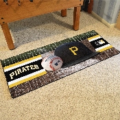 Pittsburgh Pirates Baseball Runner Rug - 30in. x 72in. - Circular Pirates Secondary Logo, 11088