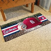 St. Louis Cardinals Baseball Runner Rug - 30in. x 72in. - Bird On Bat Primary Logo, 11092