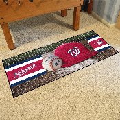 Washington Nationals Baseball Runner Rug - 30in. x 72in. - W Cap Logo, 11096