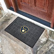 Milwaukee Brewers Heavy Duty Vinyl Medallion Door Mat - 19.5in. x 31in., 11304