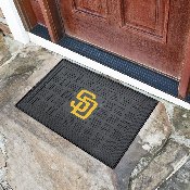 San Diego Padres Heavy Duty Vinyl Medallion Door Mat - 19.5in. x 31in., 11312