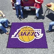 Los Angeles Lakers Tailgater Rug - 5ft. x 6ft. - Wordmark and Basketball Primary Logo, 11332