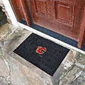 Calgary Flames Heavy Duty Vinyl Medallion Door Mat - 19.5in. x 31in., 11488