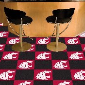 Washington State Cougars Team Carpet Tiles - 45 Sq Ft., 11682