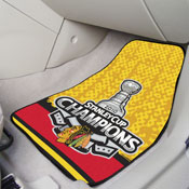 Chicago Blackhawks Front Carpet Car Mat Set - 2 Pieces, 2010 NHL Stanley Cup Champions, 11740