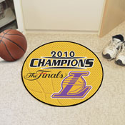 Los Angeles Lakers 2010 NBA Champions Basketball Rug - 27in. Diameter, 11756