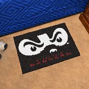 Wisconsin Badgers Starter Mat Accent Rug - 19in. x 30in. - Badger Eyes Logo & Wordmark, 11802