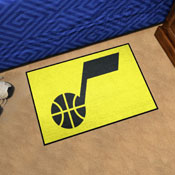 Utah Jazz Starter Mat Accent Rug - 19in. x 30in. - Music Note Primary Logo - Yellow, 11865