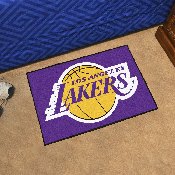 Los Angeles Lakers Starter Mat Accent Rug - 19in. x 30in. - Wordmark and Basketball Primary Logo, 11911