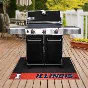 Illinois Illini Vinyl Grill Mat - 26in. x 42in., 12119