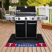 Texas Rangers Vinyl Grill Mat - 26in. x 42in. - T Cap Logo & Wordmark, 12171