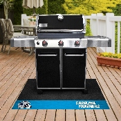 Carolina Panthers Vinyl Grill Mat - 26in. x 42in. - Panther Head Primary Logo & Wordmark, 12178