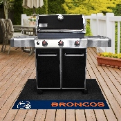 Denver Broncos Vinyl Grill Mat - 26in. x 42in. - Bronco Head Primary Logo & Wordmark, 12183