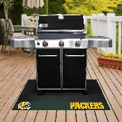 Green Bay Packers Vinyl Grill Mat - 26in. x 42in. - Oval G Primary Logo & Wordmark, 12185