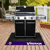 Minnesota Vikings Vinyl Grill Mat - 26in. x 42in. - Viking Head Primary Logo & Wordmark, 12191