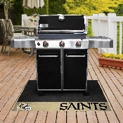 New Orleans Saints Vinyl Grill Mat - 26in. x 42in. - Fleur-de-lis Primary Logo and Wordmark, 12193