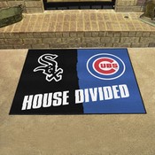 MLB House Divided - White Sox / Cubs House Divided Rug - 34 in. x 42.5 in., 12247