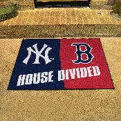 MLB House Divided - Yankees / Red Sox House Divided Rug - 34 in. x 42.5 in., 12252