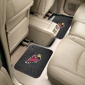 Arizona Cardinals Back Seat Car Utility Mats - 2 Piece Set - Cardinal Head Primary Logo, 12349