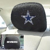 Dallas Cowboys Embroidered Head Rest Cover Set - 2 Pieces, 12496