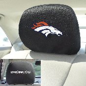 Denver Broncos Embroidered Head Rest Cover Set - 2 Pieces, 12497
