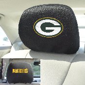 Green Bay Packers Embroidered Head Rest Cover Set - 2 Pieces, 12498