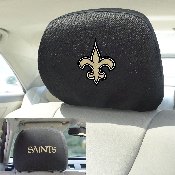 New Orleans Saints Embroidered Head Rest Cover Set - 2 Pieces, 12507
