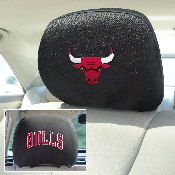 Chicago Bulls Embroidered Head Rest Cover Set - 2 Pieces, 12521