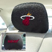 Miami Heat Embroidered Head Rest Cover Set - 2 Pieces, 12524