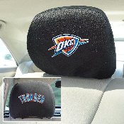 Oklahoma City Thunder Embroidered Head Rest Cover Set - 2 Pieces, 12527