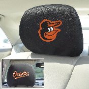 Baltimore Orioles Embroidered Head Rest Cover Set - 2 Pieces, 12530