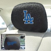 Los Angeles Dodgers Embroidered Head Rest Cover Set - 2 Pieces, 12541