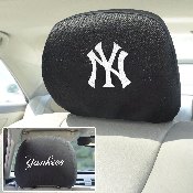 New York Yankees Embroidered Head Rest Cover Set - 2 Pieces, 12545