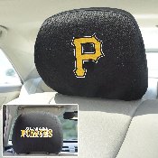 Pittsburgh Pirates Embroidered Head Rest Cover Set - 2 Pieces, 12548