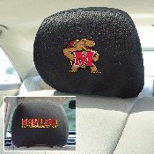 Maryland Terrapins Embroidered Head Rest Cover Set - 2 Pieces, 12580