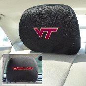Virginia Tech Hokies Embroidered Head Rest Cover Set - 2 Pieces, 12602