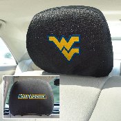 West Virginia Mountaineers Embroidered Head Rest Cover Set - 2 Pieces, 12603