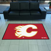 Calgary Flames High-Traffic Mat with Durable Rubber Backing, AGS-12838