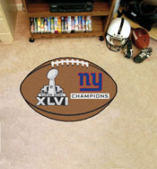 New York Giants Football Rug - 20.5in. x 32.5in., 2012 Super Bowl XLVI Champions, 13391