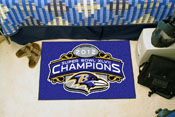 Baltimore Ravens 2013 Super Bowl XLVII Champions Starter Mat Accent Rug - 19in. x 30in., 13393