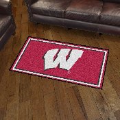 Wisconsin Badgers 3ft. x 5ft. Plush Area Rug, 13527