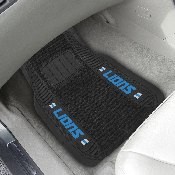Detroit Lions 2 Piece Deluxe Car Mat Set - Lion Primary Logo & Wordmark, 13802