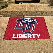 Liberty Flames All-Star Rug - 34 in. x 42.5 in. - LU Sparky Head Primary Logo - Red, 13903