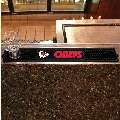 Kansas City Chiefs Bar Drink Mat - 3.25in. x 24in. - KC Arrow Primary Logo & Wordmark, 13988