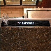 New England Patriots Bar Drink Mat - 3.25in. x 24in. - Patriot Head Primary Logo & Wordmark, 13991
