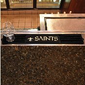 New Orleans Saints Bar Drink Mat - 3.25in. x 24in. - Fleur-de-lis Primary Logo and Wordmark, 13992