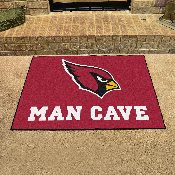 Arizona Cardinals Man Cave All-Star Rug - 34 in. x 42.5 in. - Cardinal Head Primary Logo, 14260