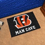 Cincinnati Bengals Man Cave Starter Mat Accent Rug - 19in. x 30in. - Striped B Primary Logo, 14285
