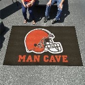 Cleveland Browns Man Cave Ulti-Mat Rug - 5ft. x 8ft. - Browns Helmet Primary Logo, 14290